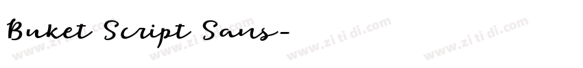 Buket Script Sans字体转换